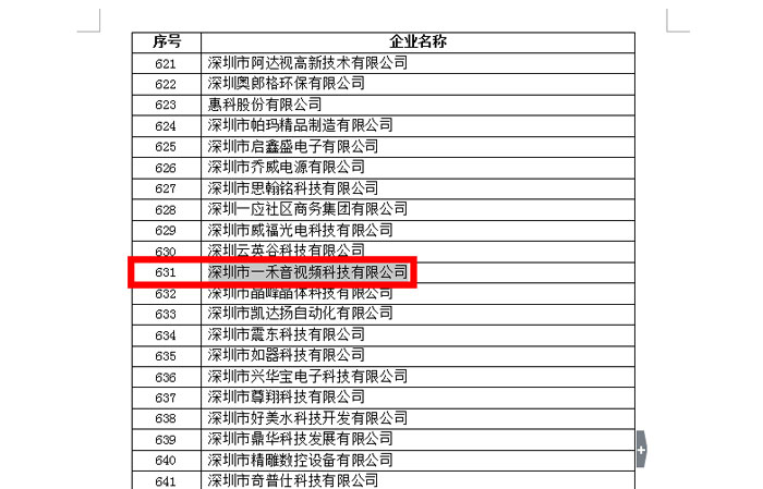 國家高新技術(shù)企業(yè)一禾科技